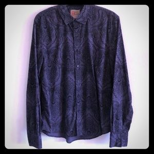 Vintage Red men’s LS button down casual shirt